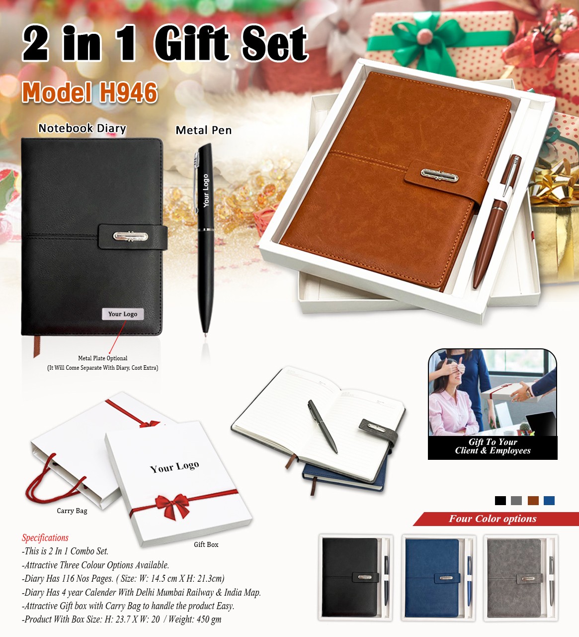 Diary and Pen 2 In 1 Gift Set